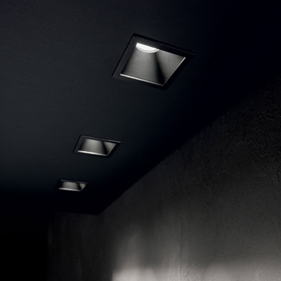 Ideal lux - Game Trim - Faretto da incasso a led con struttura in allumnio quadrato - 1 Lampadina Led Integrato 11W - Lumen 950 - Gradi Kelvin 3000k Luce Calda - IP20 - SKU: 19237P