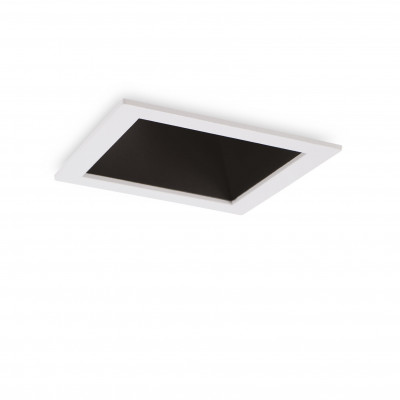 Ideal lux - Game Trim - Faretto da incasso a led con struttura in allumnio quadrato - Colore: Bianco/Nero - 1 Lampadina - Led Integrato - 11W - Lumen 950 - Gradi Kelvin 3000k Luce Calda - IP20 - SKU: 192352