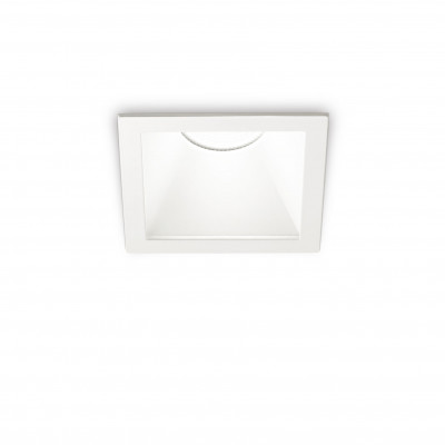 Ideal lux - Game Trim - Faretto da incasso a led con struttura in allumnio quadrato - Colore: Bianco/Bianco - 1 Lampadina - Led Integrato - 11W - Lumen 950 - Gradi Kelvin 3000k Luce Calda - IP20 - SKU: 192376