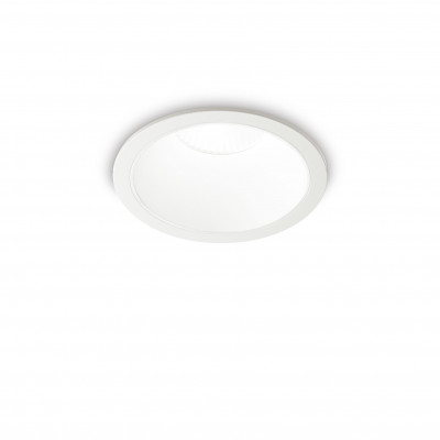 Ideal lux - Game Trim - Faretto da incasso medio a led con struttura in allumnio rotondo - Colore: Bianco/Bianco - 1 Lampadina - Led Integrato - 11W - Lumen 900 - Gradi Kelvin 2700k Luce Calda - IP20 - SKU: 285429