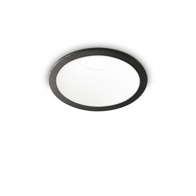 Ideal lux - Game Trim - Faretto da incasso medio a led con struttura in allumnio rotondo - Colore: Nero/Bianco - 1 Lampadina - Led Integrato - 11W - Lumen 950 - Gradi Kelvin 3000k Luce Calda - IP20 - SKU: 192338