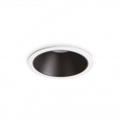 Ideal lux - Game Trim - Faretto da incasso medio a led con struttura in allumnio rotondo - Colore: Bianco/Nero - 1 Lampadina - Led Integrato - 11W - Lumen 950 - Gradi Kelvin 3000k Luce Calda - IP20 - SKU: 192277