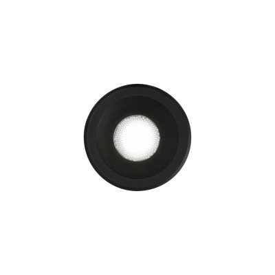 Ideal lux - Virus - Faretto da incasso a led con struttura rotonda in alluminio - Colore: Nero/Nero - 1 Lampadina - Led Integrato - 3W - Lumen 210 - Gradi Kelvin 3000k Luce Calda - IP20 - SKU: 244846