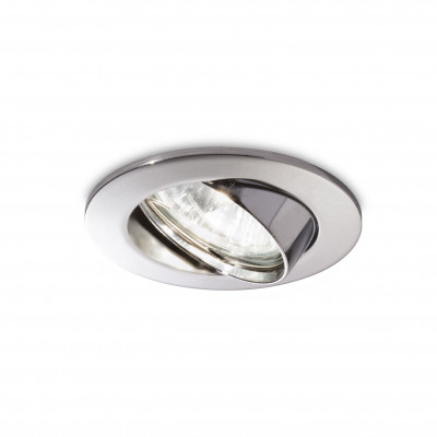 Ideal lux - Swing - Faretto da incasso con struttura in alluminio rotonda e diffusore orientabile - 1 Lampadina GU10 28W - IP20 - SKU: 08317
