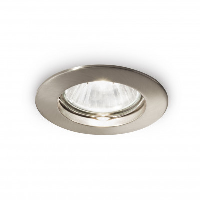 Ideal lux - Jazz - Faretto da incasso con struttura in alluminio rotonda - Colore: Nichel - 1 Lampadina - GU10 - 50W - IP20 - SKU: 083087