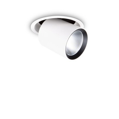 Ideal lux - Nova - Faretto da incasso grande a led struttura in alluminio e diffusore orientabile - 1 Lampadina Led Integrato 30W - Lumen 3300 - Gradi Kelvin 4000k Luce Naturale - IP20 - SKU: 26795G
