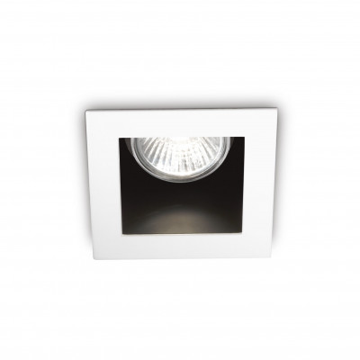 Ideal lux - Funky - Faretto da incasso in alluminio con struttura quadrata - Colore: Bianco - 1 Lampadina - GU10 - 50W - IP20 - SKU: 083230