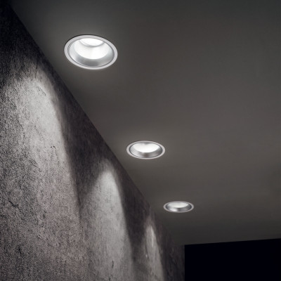 Ideal lux - Off - Faretto da incasso medio a led con struttura rotonda in alluminio - 1 Lampadina Led Integrato 28W - Lumen 2900 - Gradi Kelvin 3000k Luce Calda - IP20 - SKU: 26651M