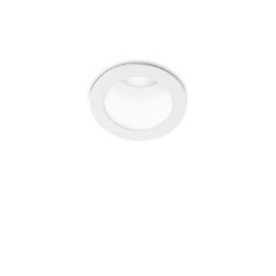 Ideal lux - Quark - Faretto da incasso medio a led con struttura rotonda in alluminio - Colore: Bianco - 1 Lampadina - Led Integrato - 3W - Lumen 230 - Gradi Kelvin 3000k Luce Calda - IP20 - SKU: 327488