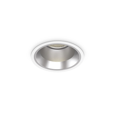 Ideal lux - Off - Faretto da incasso piccolo a led con struttura rotonda in alluminio - Colore: Bianco - 1 Lampadina - Led Integrato - 15W - Lumen 1350 - Gradi Kelvin 3000k Luce Calda - IP20 - SKU: 266497