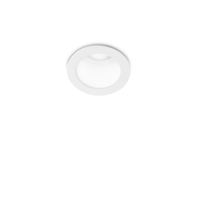 Ideal lux - Quark - Faretto da incasso piccolo a led con struttura rotonda in alluminio - Colore: Bianco - 1 Lampadina - Led Integrato - 3W - Lumen 160 - Gradi Kelvin 3000k Luce Calda - IP20 - SKU: 327471