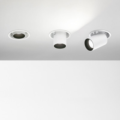 Ideal lux - Nova - Faretto da incasso piccolo a led struttura in alluminio e diffusore orientabile - 1 Lampadina Led Integrato 12W - Lumen 1300 - Gradi Kelvin 4000k Luce Naturale - IP20 - SKU: 26793P