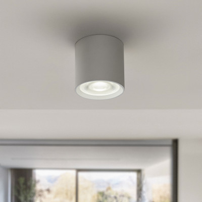 Ideal lux - Nitro - Faretto da soffitto a led struttura in alluminio e diffusore in acrilico slim - 1 Lampadina Led Integrato 4W - Lumen 320 - Gradi Kelvin 3000k Luce Calda - IP20 - SKU: 29941S