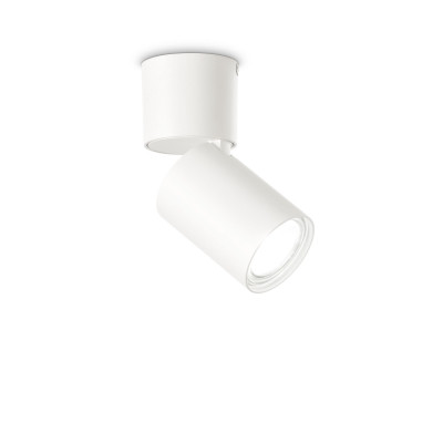 Ideal lux - Toby - Faretto da soffitto con corpo in alluminio con diffusore orientabile - Colore: Bianco - 1 Lampadina - GU10 - 35W - IP20 - SKU: 271538