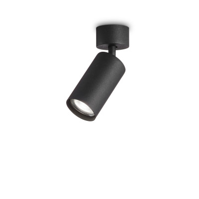 Ideal lux - Dynamite - Faretto da soffitto con corpo in metallo e diffusore orientabile - 1 Lampadina GU10 28W - IP20 - SKU: 23149