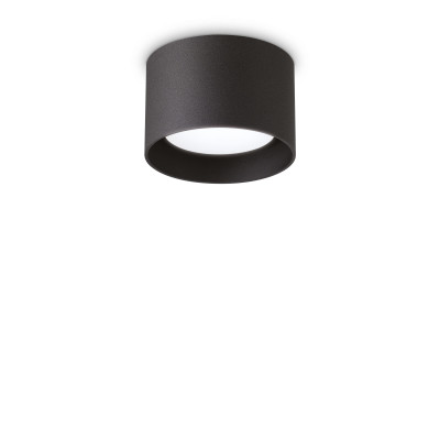 Ideal lux - Spike - Faretto da soffitto con struttura in alluminio rotonda e diffusore in acrilico - Colore: Nero - 1 Lampadina - G4 - 15W - IP20 - SKU: 278704