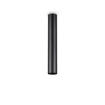 Ideal lux - Look - Faretto da soffitto in alluminio con diffusore cilindrico basso - Colore: Nero - 1 Lampadina - GU10 - 28W - IP20 - SKU: 233192