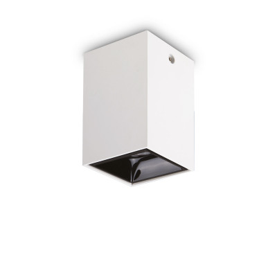 Ideal lux - Nitro - Faretto da soffitto medio a led struttura in alluminio e diffusore in acrilico - Colore: Bianco - 1 Lampadina - Led Integrato - 15W - Lumen 1400 - Gradi Kelvin 3000k Luce Calda - IP20 - SKU: 206011