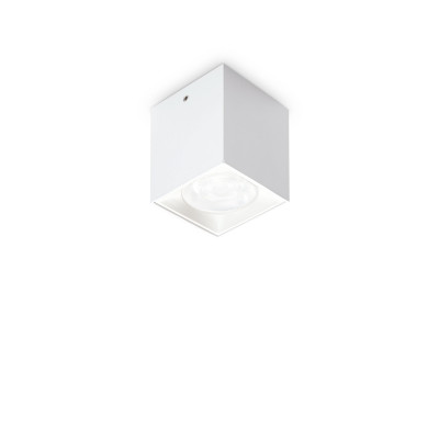 Ideal lux - Nitro - Faretto da soffitto mini a led struttura in alluminio e diffusore in acrilico - Colore: Bianco - 1 Lampadina - Led Integrato - 5W - Lumen 370 - Gradi Kelvin 3000k Luce Calda - IP20 - SKU: 319797