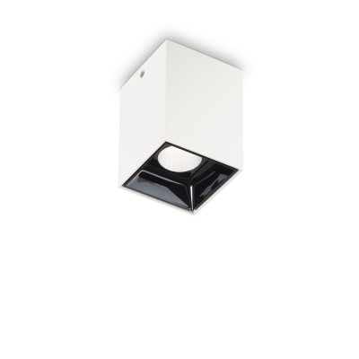 Ideal lux - Nitro - Faretto da soffitto piccolo a led struttura in alluminio e diffusore in acrilico - Colore: Bianco - 1 Lampadina - Led Integrato - 10W - Lumen 1000 - Gradi Kelvin 3000k Luce Calda - IP20 - SKU: 206035