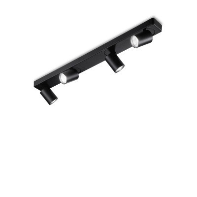 Ideal lux - Rudy - Faretto da soffitto struttura in alluminio e 4 diffuosri orientabili rotondi - 4 Lampadine GU10 35W - IP20 - SKU: 22908G