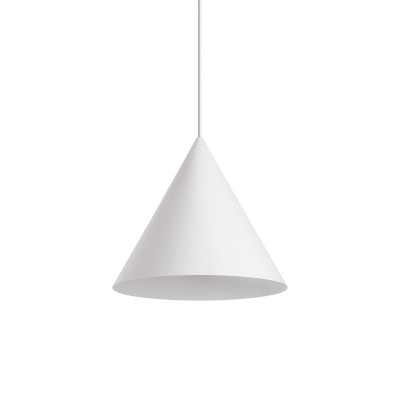 Ideal lux - A-Line - Lampada a sospenione moderna grande con diffusore in metallo verniciato - Colore: Bianco - 1 Lampadina - E27 - 60W - IP20 - SKU: 232720