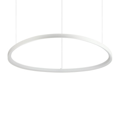 Ideal lux - Gemini - Lampada a sospensione a led gigante in alluiminio dal design moderno - Colore: Bianco - 1 Lampadina - Led Integrato - 82W - Lumen 8700 - Gradi Kelvin 3000k Luce Calda - IP20 - SKU: 303895