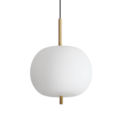 Ideal lux - Umile - Lampada a sospensione a LED grande in metallo con diffusore in vetro - Colore: Bianco - 1 Lampadina Led Integrato 20W - Lumen 1950 - Gradi Kelvin 3000k Luce Calda - IP20 - SKU: 314969