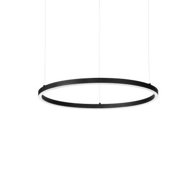Ideal lux - Oracle Slim Round - Lampada a sospensione con diffusore rotondo a led D.50 - Colore: Nero - 1 Lampadina - Led Integrato - 29W - Lumen 3000 - Gradi Kelvin 3000k Luce Calda - IP20 - SKU: 229492