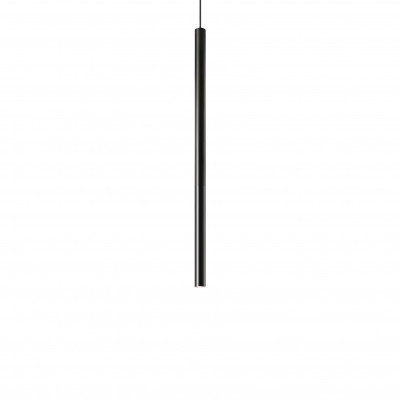 Ideal lux - Ultrathin - Lampada a sospensione con diffusore singolo a led corto e rotondo - 1 Lampadina Led Integrato 11W - Lumen 1150 - Gradi Kelvin 3000k Luce Calda - IP20 - SKU: 1566