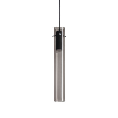 Ideal lux - Flam - Lampada a sospensione con singolo diffusore in vetro dal design moderno - Colore: Grigio Fumè - 1 Lampadina - Led Integrato - 10W - Lumen 900 - Gradi Kelvin 3000k Luce Calda - IP20 - SKU: 321042