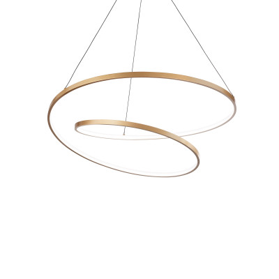 Ideal lux - Oz - Lampada a sospensione grande con diffusore a LED dal design moderno - 1 Lampadina Led Integrato 52W - Lumen 6400 - Gradi Kelvin 4000k Luce Naturale - IP20 - SKU: 3424G