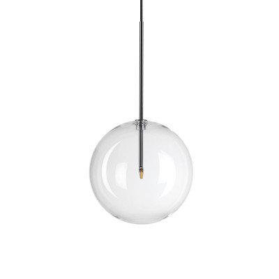 Ideal lux - Equinoxe - Lampada a sospensione in metallo e diffusore in vetro rotondo grande - Colore: Cromato - 1 Lampadina - G9 - 2W - IP20 - SKU: 306551