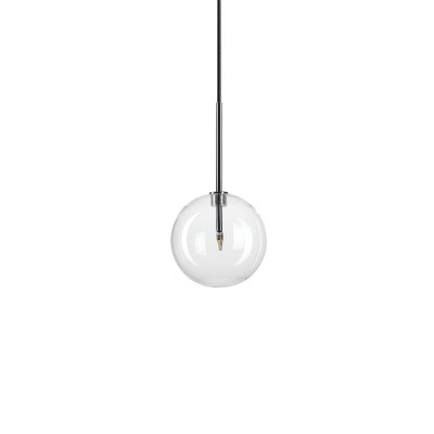Ideal lux - Equinoxe - Lampada a sospensione in metallo e diffusore in vetro rotondo piccolo - Colore: Cromato - 1 Lampadina - G9 - 2W - IP20 - SKU: 306537