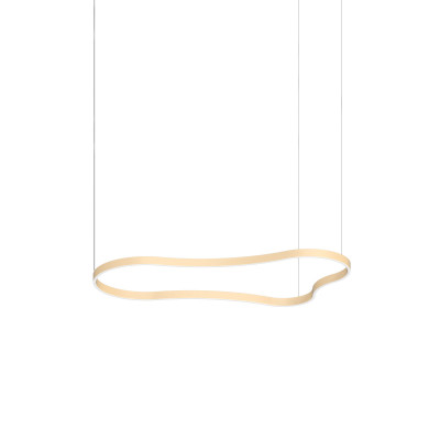 Ideal lux - Waves - Lampada a sospensione LED grande con struttura in alluminio dal design moderno - 1 Lampadina Led Integrato 54W - Lumen 7500 - Gradi Kelvin 3000k Luce Calda - IP20 - SKU: 3452G