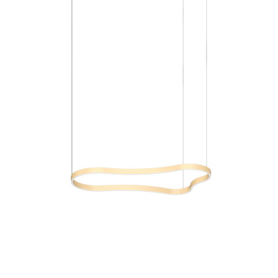 Ideal lux - Waves - Lampada a sospensione LED media con struttura in alluminio dal design moderno - 1 Lampadina Led Integrato 45W - Lumen 6350 - Gradi Kelvin 3000k Luce Calda - IP20 - SKU: 3452M