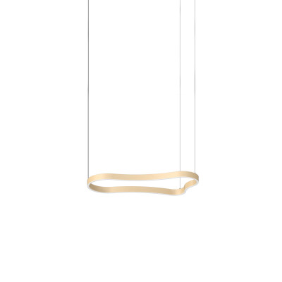 Ideal lux - Waves - Lampada a sospensione LED piccola con struttura in alluminio dal design moderno - 1 Lampadina Led Integrato 37W - Lumen 5000 - Gradi Kelvin 3000k Luce Calda - IP20 - SKU: 3452P