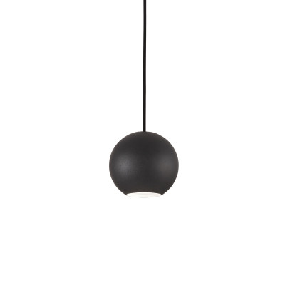 Ideal lux - Mr Jack - Lampada a sospensione moderna con singolo diffusore piccolo in metallo rotondo - Colore: Nero - 1 Lampadina - GU10 - 28W - IP20 - SKU: 231259