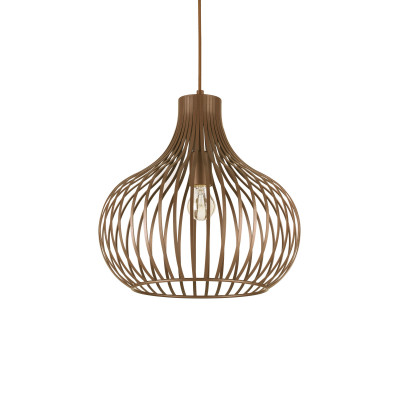 Ideal lux - Onion - Lampada a sospensione piccola con paralume in metallo a forma di cipolla - Colore: Caffelatte - 1 Lampadina E27 60W - IP20 - SKU: 205298