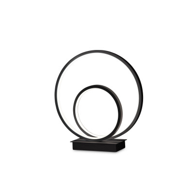 Ideal lux Oz Lampada da comodino a LED con struttura in metallo e diffusore in acrilico Colore: Nero