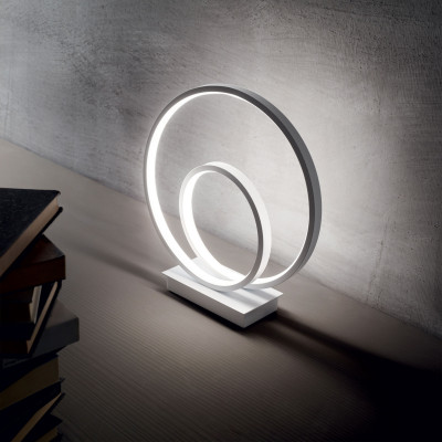 Ideal lux Oz Lampada da comodino LED in metallo con diffusore in acrilico 3000 K Colore: Bianco