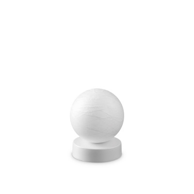 Ideal lux - Carta - Lampada da comodino con base in metallo e diffusore in policarbonato - Colore: Bianco - 1 Lampadina G9 15W - IP20 - SKU: 317151