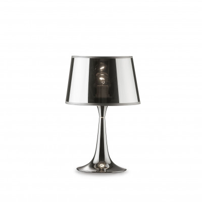 Ideal lux London Lampada da comodino con struttura in metallo e diffusore in lamina di pvc Colore: Cromato