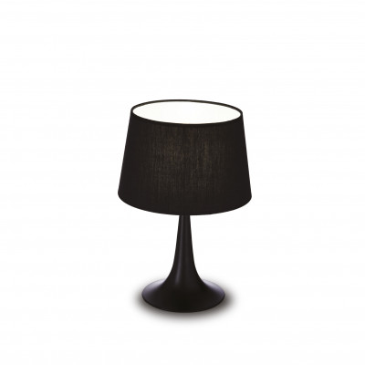 Ideal lux London Lampada da comodino con struttura in metallo e diffusore in lamina di pvc Colore: Nero