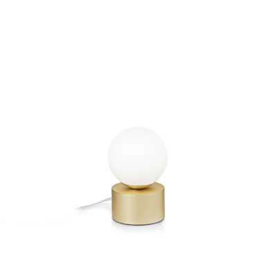 Ideal lux Perlage Lampada da comodino dal design moderno con diffusore in vetro soffiato Colore: Bianco