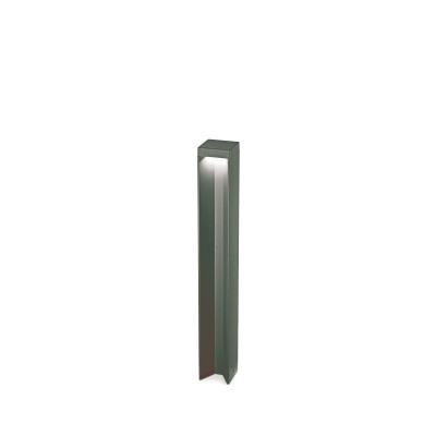 Ideal lux Kurt Lampione da giardino a led con struttura in alluiminio e diffusore in vetro Colore: Antracite