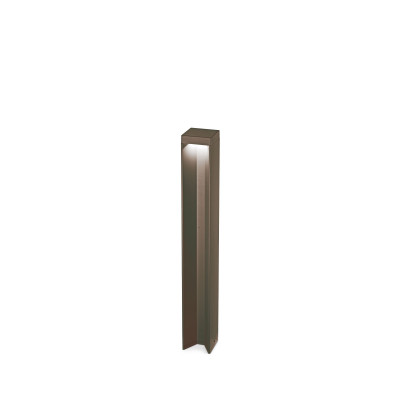 Ideal lux Kurt Lampione da giardino a led con struttura in alluiminio e diffusore in vetro Colore: Caffelatte