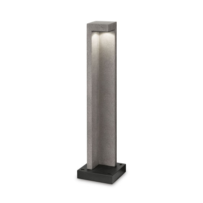Ideal lux Titano Lampione da giardino a led con struttura in resina alta e base in metallo Colore: Grigio