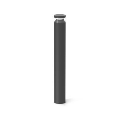 Ideal lux Boeing Lampione da giardino a led in alluminio alta e diffusore in policarbonato Colore: Nero