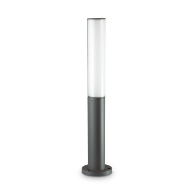 Ideal lux Etere Lampione da giardino a led in alluminio rotonda e diffusore in policarbonato Colore: Antracite